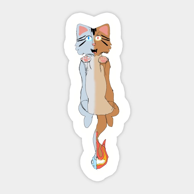 Icy hot cat Sticker by Spontaneous Koala